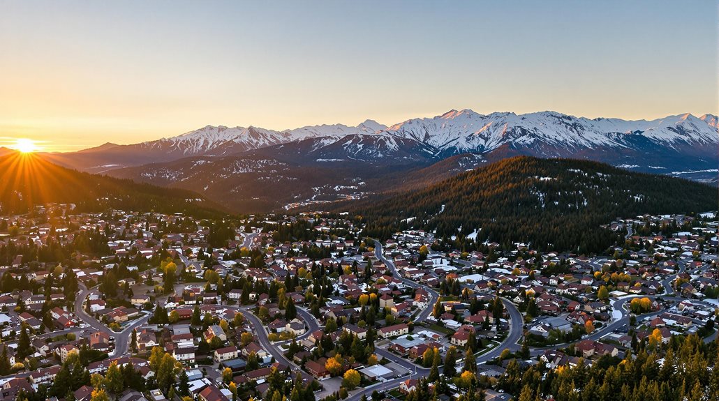 hilly suburban residential community