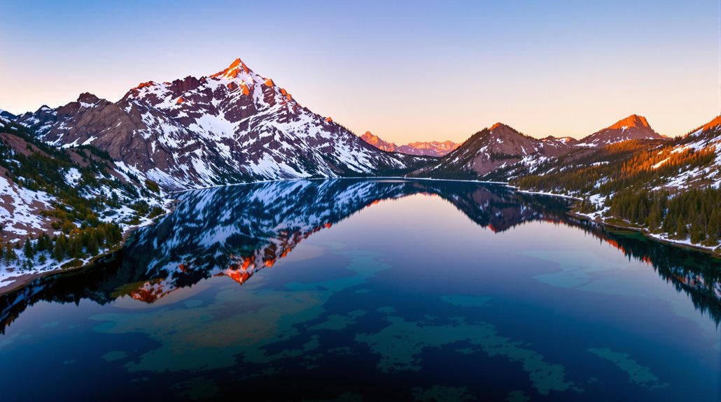 scenic alpine lake serene wilderness retreat