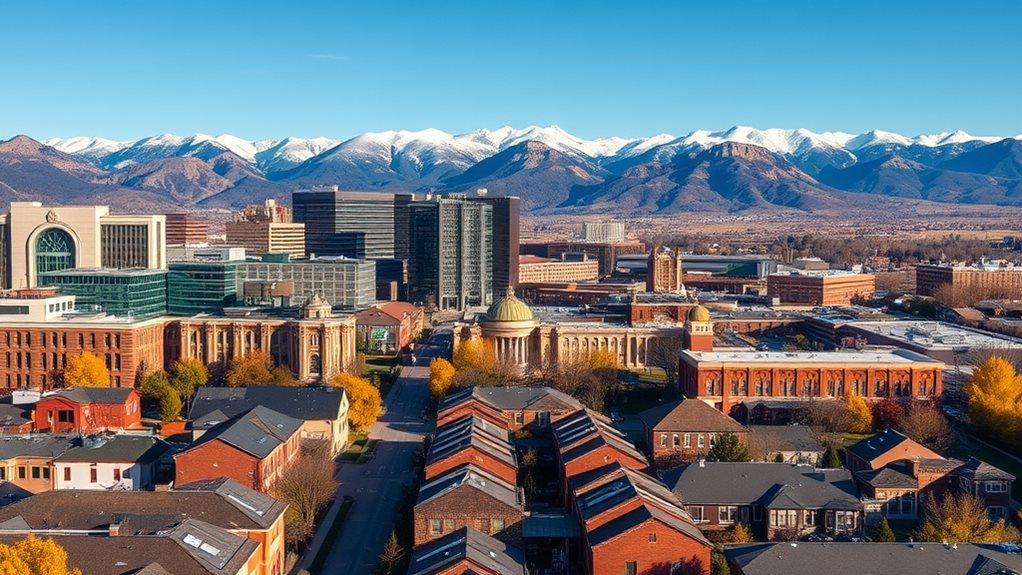 vibrant suburban community near denver