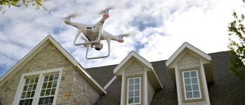 Drone roof inspection on a Denver residential roof